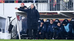Luis Enrique lors du match Lens-PSG (0-2, 18e journée de L1), le 14 janvier 2024