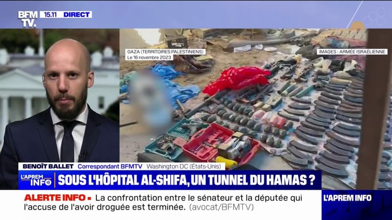 Gaza: des journalistes américains amenés par l'armée israélienne dans l'hôpital Al-Shifa, pour voir ce que Tsahal considère comme l'entrée d'un tunnel du Hamas