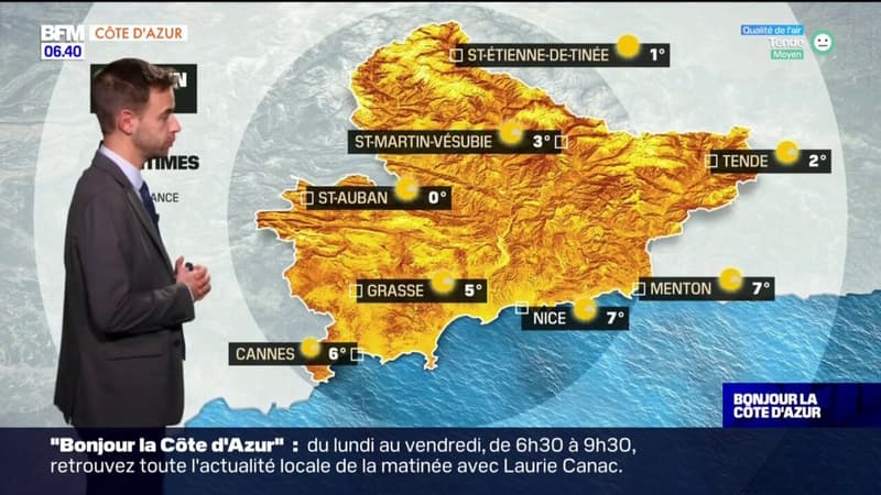 Météo Côte d’Azur: une journée ensoleillée avec des températures douces dans l'après-midi, 16°C attendus à Menton