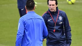 Hatem Ben Arfa et Unai Emery (PSG)