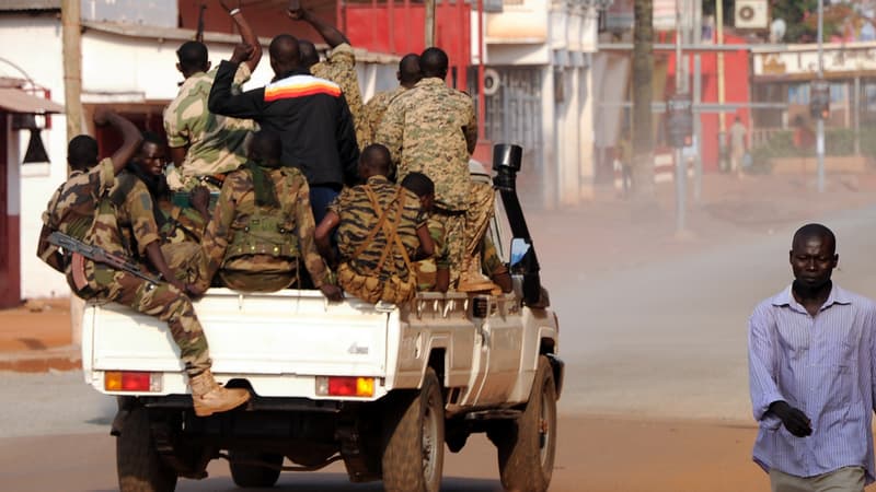 Des soldats dans les rues de Bangui, le 5 décembre.