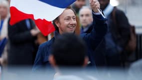 Stéphane Bern était présent au Louvre le 7 mai 2017 pour célébrer la victoire d'Emmanuel Macron