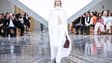 Un mannequin présente une création Dior pour la collection Prêt-à-porter Femme Printemps-Été 2026 dans le cadre de la Fashion Week de Paris, à Paris le 1er octobre 2025.