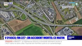 Villeneuve d'Ascq: un mort et quatre blessés dans un accident sur une bretelle d'accès à l'A27
