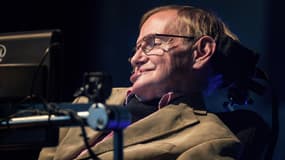 L'astrophysicien Stephen Hawking lors d'une conférence à Tenerife, en septembre 2014