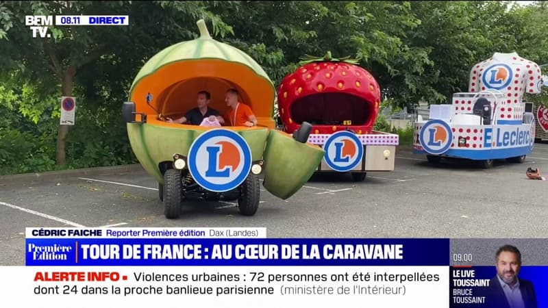 Sur la route du Tour de France, à bord d'une caravane melon