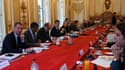 Une réunion menée par la Première ministre Elisabeth Borne à Matignon, le 27 mai 2022.