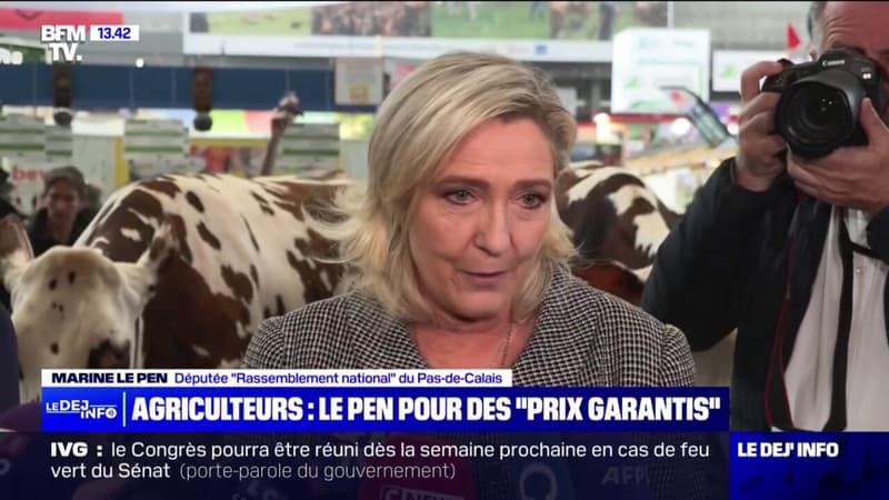Salon de l'agriculture: Marine Le Pen propose 