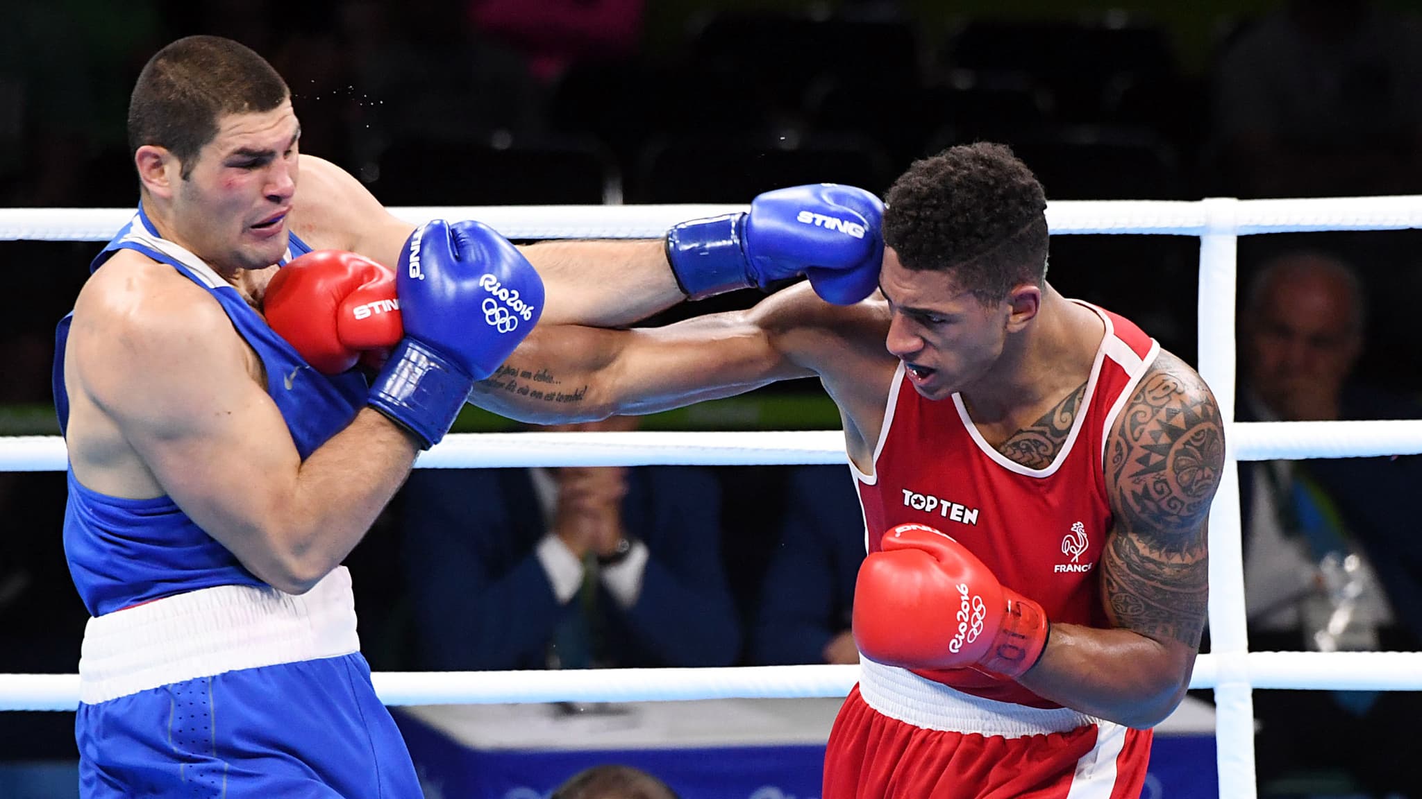 Filip Hrgovic et Tony Yoka lors des JO de Rio en 2016 Filip Hrgovic et Tony Yoka lors des JO de Rio en 2016