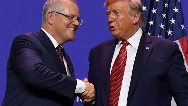 Donald Trump et Scott Morrison dans l'Ohio, aux Etats-Unis, le 22 septembre 2019.