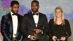 Nabil Fekir, Alexandre Lacazette et Eugénie Le Sommer