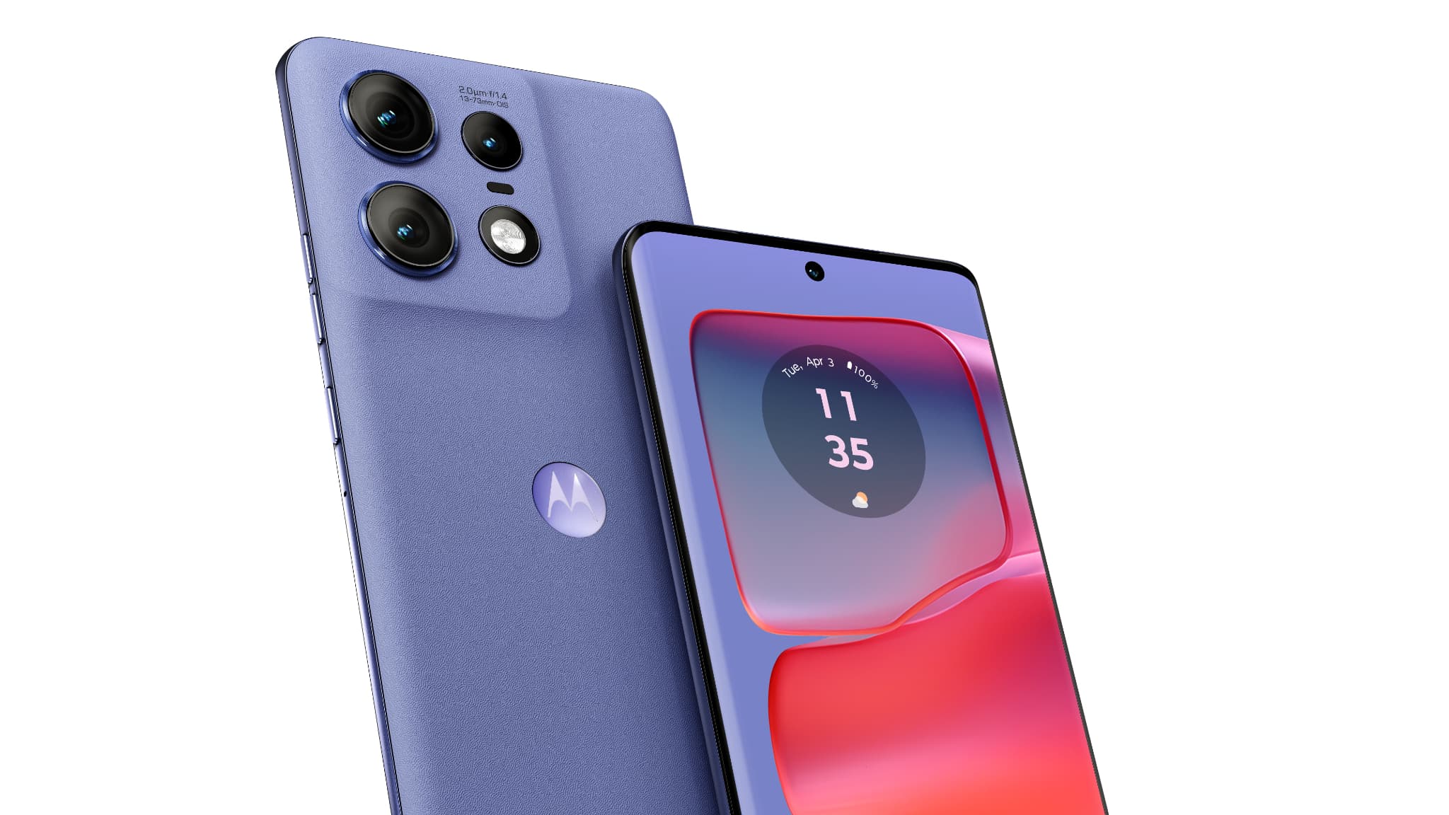 Le Motorola Edge 50 Pro avec son revêtement en cuir de synthèse