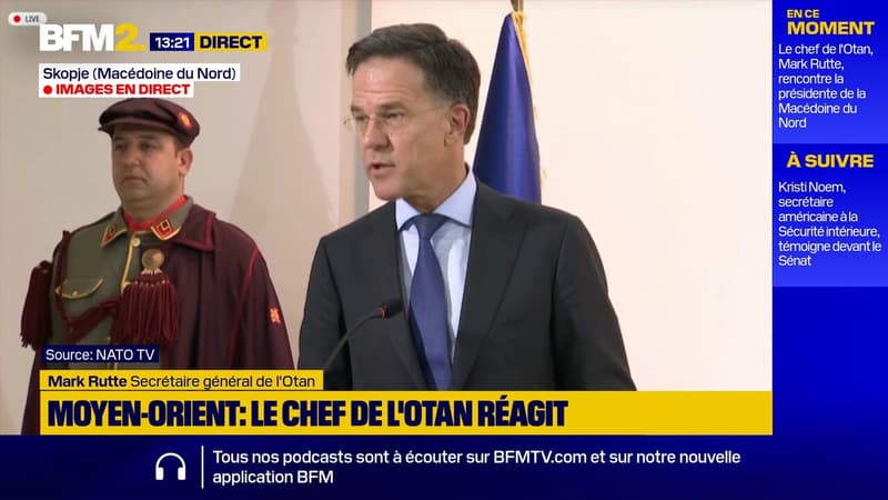 "Une menace pour le Moyen-Orient, pour Israël et pour nous en Europe": pour le chef de l'Otan, "l'Iran est proche d'acquérir une capacité nucléaire"