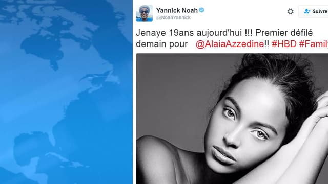 Yannick Noah très fier de sa fille Jenaye