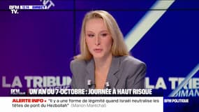"Je ne crois pas que la solution soit dans l'interdiction totale", précise Marion Maréchal au sujet des manifestations pro-palestiniennes