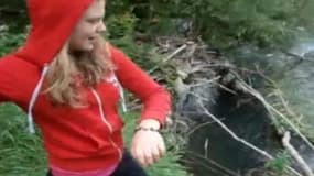 La vidéo de la jeune fille jetant des chiots