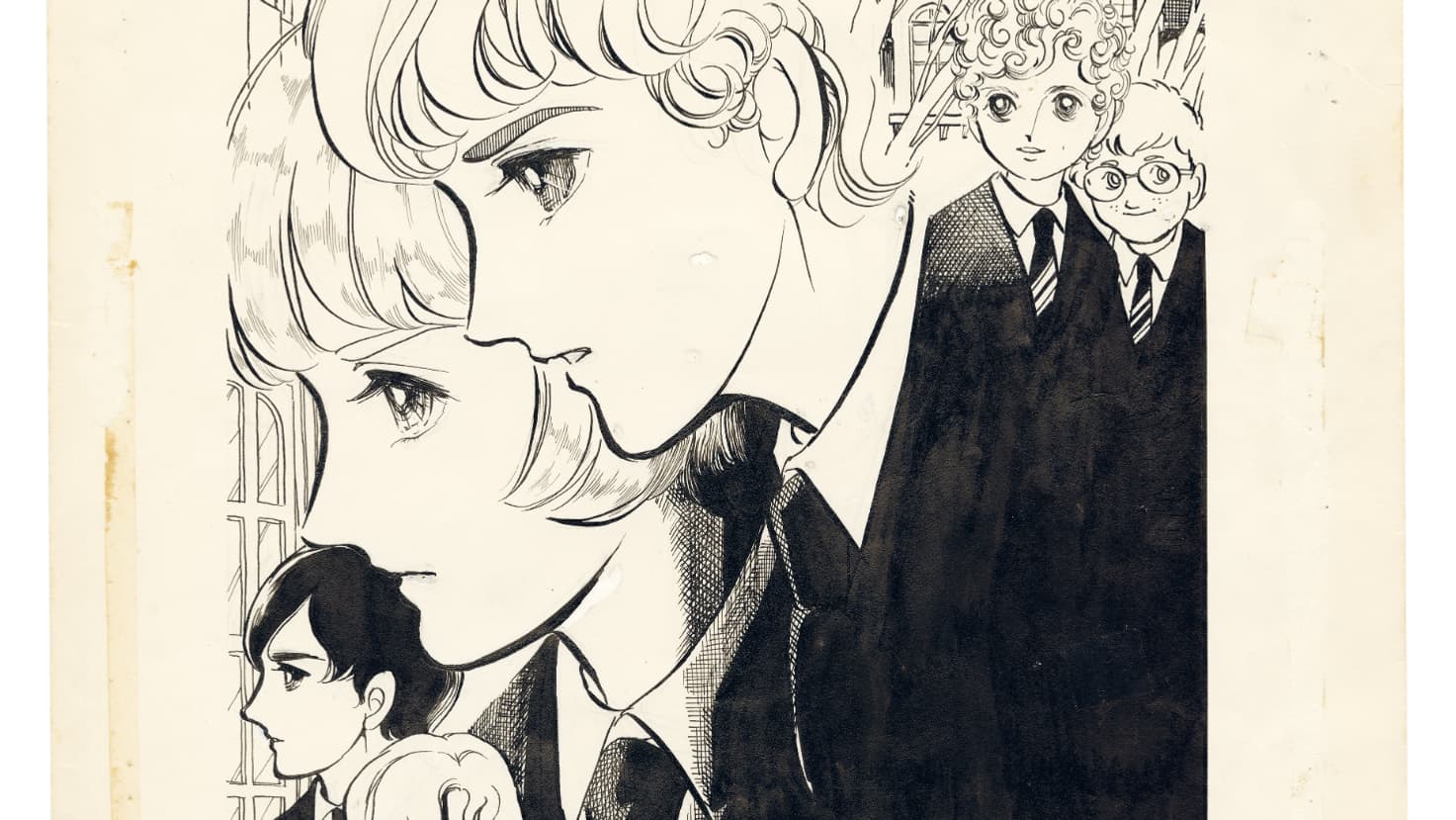 Planche originale du "Pensionnat de Novembre" de Moto Hagio, légende du manga mise à l'honneur du Festival d'Angoulême 2024
