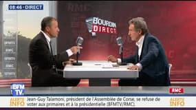 Jean-Guy Talamoni face à Jean-Jacques Bourdin en direct