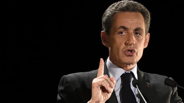Nicolas Sarkozy, en meeting à Neuilly-sur-Seine, le 7 novembre 2016.