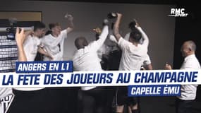 Angers en L1: L'émotion de Capelle et la fête des joueurs au champagne