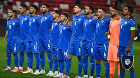 Les joueurs d'Israël avant d'affronter l'Italie, le 9 septembre 2024