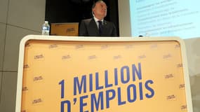 Pierre Gattaz en septembre 2014, quand il promettait la création d'un million d'emplois en échange de baisses de charges (via le CICE).