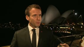 Emmanuel Macron en déplacement officiel en Australie.