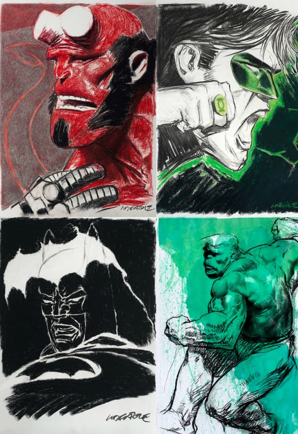 Hellboy, Green Lantern, Batman et Hulk Hellboy, Green Lantern, Batman et Hulk
