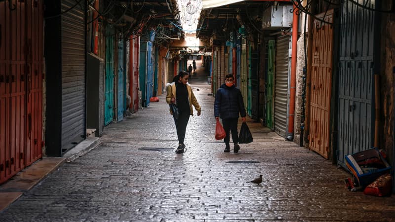 Les rues désertes de Jérusalem, le 28 décembre 2020