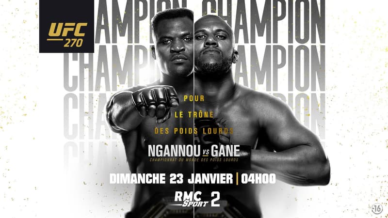 Le combat Francis Ngannou vs Ciryl Gane sur RMC Sport, le 23 janvier