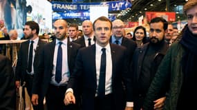 Emmanuel Macron, au salon de l'Agriculture. 