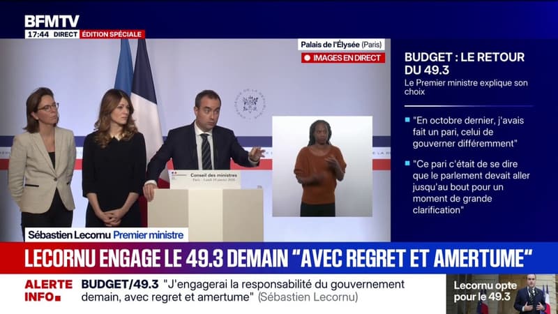 "Nous tiendrons les 5%" de déficit, assure Sébastien Lecornu