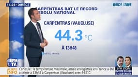 44,3°C à Carpentras: record de chaleur battu en France 