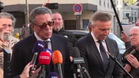 Les deux avocats de Nicolas Sarkozy, le 21 octobre 2025, après l'incarcération de l'ancien président.