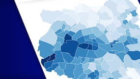 La carte de la vaccination dans le Grand Paris, au 27 juin 2021.