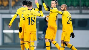 La joie des joueurs de Tottenham