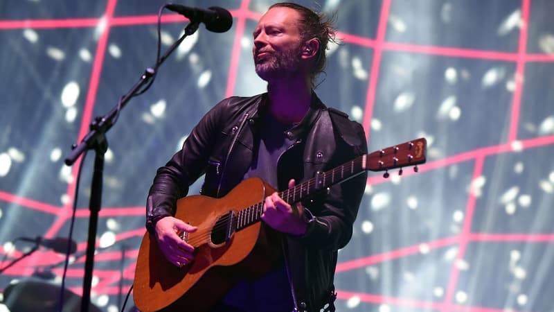 Radiohead sur la scène de Coachella, le 14 avril 2017