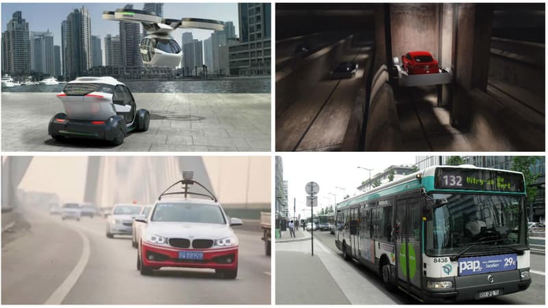 Les solutions innovantes contre les bouchons comme les voitures volantes, autonomes ou dans des tunnels futuristes, ou les plus classiques, comme les transports en commun. 