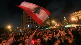 Manifestation contre une réforme du gouvernement libanais visant à taxer les appels téléphoniques, à Beyrouth, devant le palais du gouvernement, le 17 octobre 2019 (photo d'illustration)