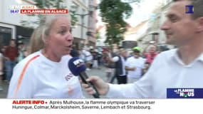 JO 2024: le public venu nombreux pour assister au passage de la flamme olympique à Mulhouse