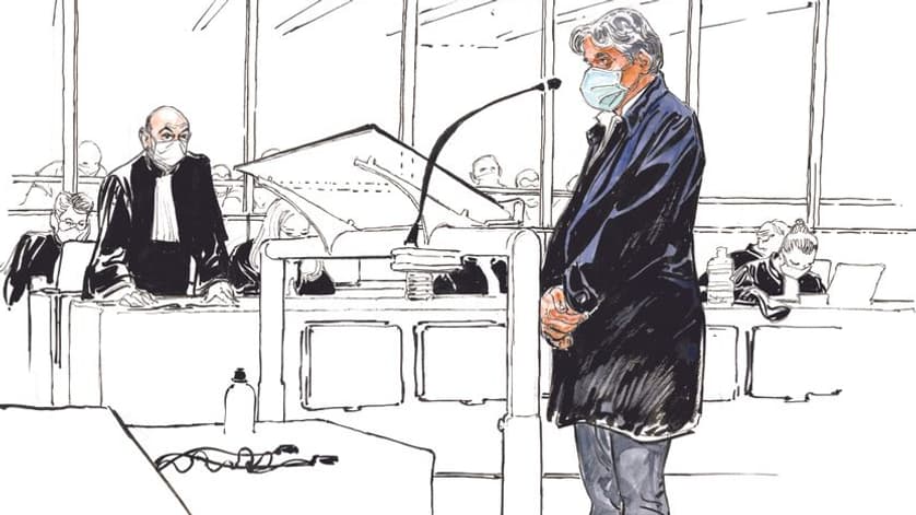 Riss dessiné par François Boucq lors du procès de l'attentat de "Charlie Hebdo" Riss dessiné par François Boucq lors du procès de l'attentat de "Charlie Hebdo"