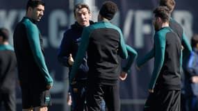 Juan Carlos Unzué avec la MSN, à l'entraînement du Barça 