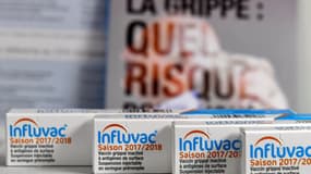 Des boîtes de vaccin contre la grippe, le 6 octobre 2017 à Bordeaux. (Photo d'illustration)