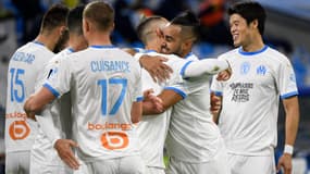 La joie des Marseillais face aux Nantais, le 28 novembre 2020