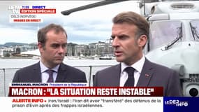 Emmanuel Macron: "Notre objectif à tous, c'est que l'Iran ne se dote pas de l'arme nucléaire"
