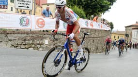 Alexandre Geniez sous les couleurs de la TotalEnergies lors de la Coppa Sabatini en septembre 2021. 