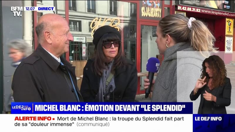 Mort de Michel Blanc: devant le théâtre du Splendid, ces riverains rendent hommage à l'acteur