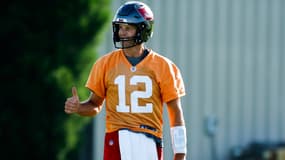 Tom Brady avec les Tampa Bay Buccaneers, en juillet 2022