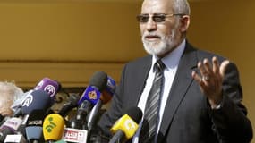 Le guide suprême des Frères musulmans, Mohamed Badie. Selon des sources proches des services de sécurité, le chef de file de la confrérie islamiste a été arrêté jeudi dans le nord de l'Egypte, au lendemain de l'éviction du président Mohamed Morsi par l'ar