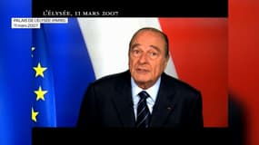 Jacques Chirac le 11 mars 2007, à l'Élysée